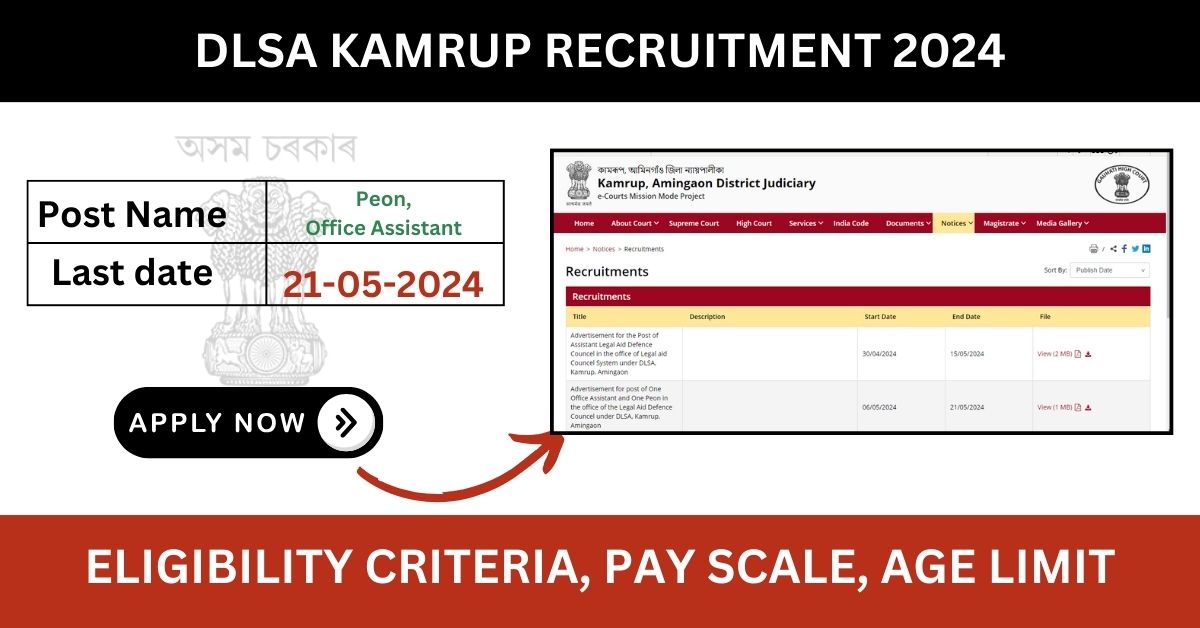 DLSA Kamrup Recruitment 2024