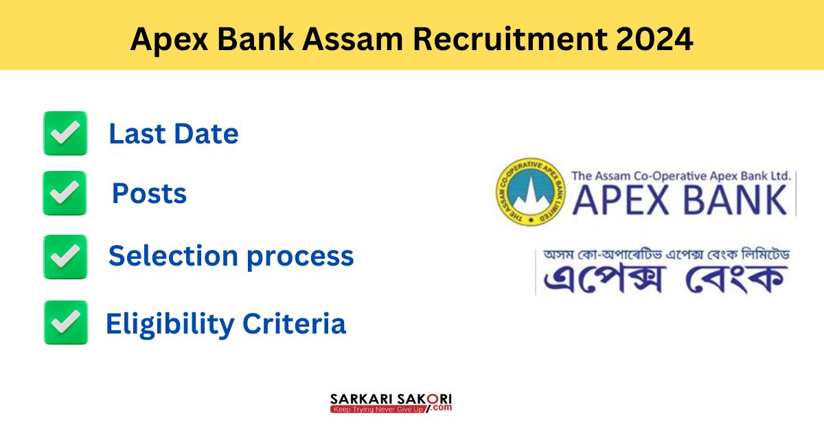 Apex Bank Assam Recruitment 2024