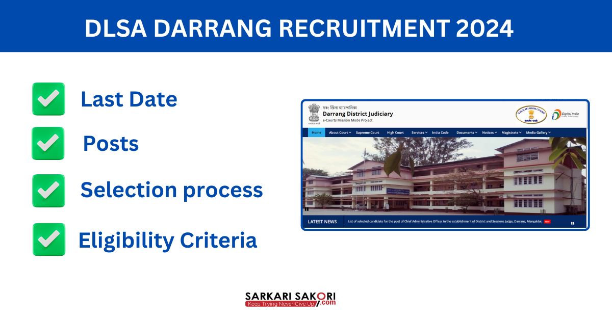 DLSA Darrang Recruitment 2024